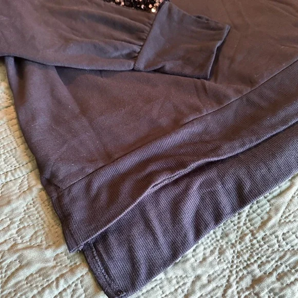 Cato Black Ribbed Collar Top - Picture 3 of 4